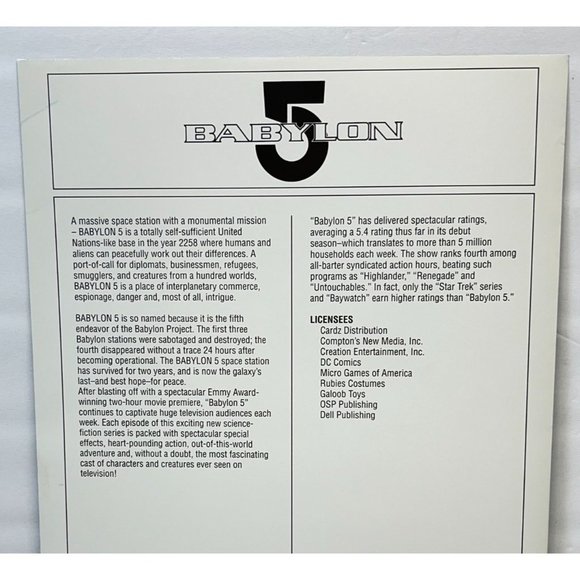 Babylon 5 TV Show Warner Brothers Consumer Products Advertising Sheet Promo 1994 - Picture 5 of 6